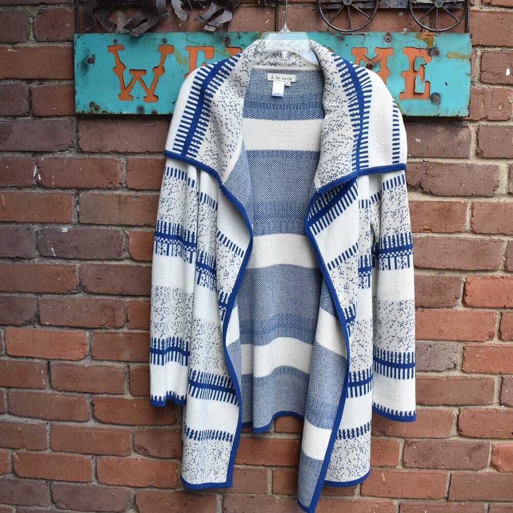 A La Carte Nordic Style Open Front Cardigan XL